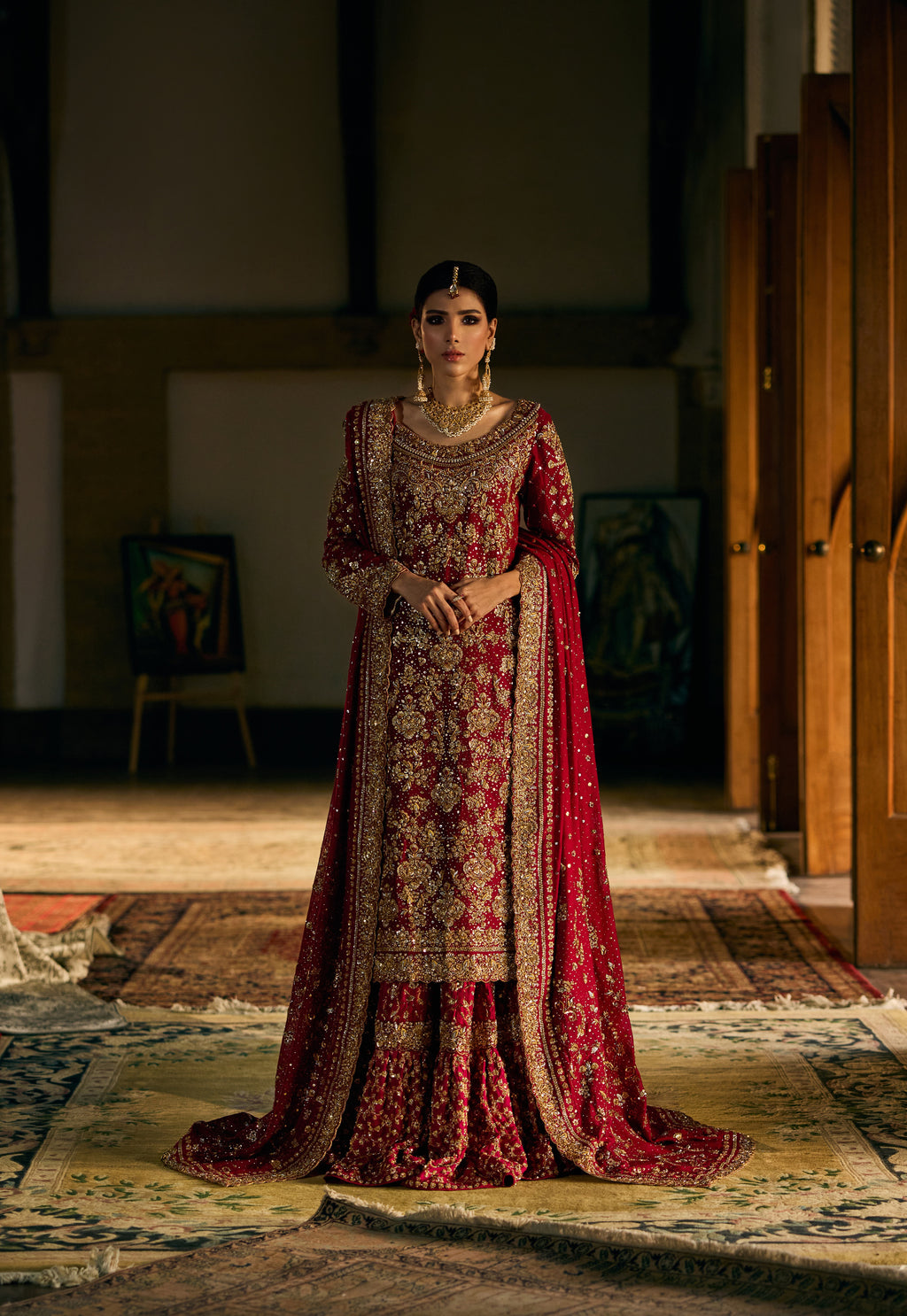 Red Opulence – Haniya Maison Nikkah | Wedding Wear – view 2