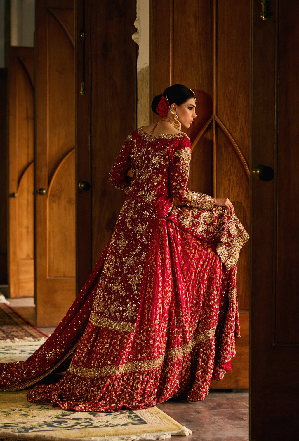 Red Opulence – Haniya Maison Nikkah | Wedding Wear – view 1