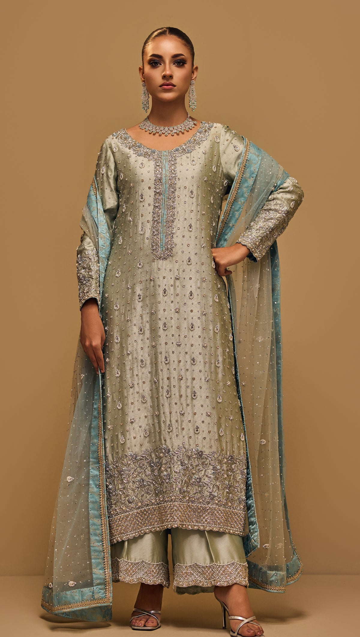 Coral Silk – Haniya Maison Formal – view 2