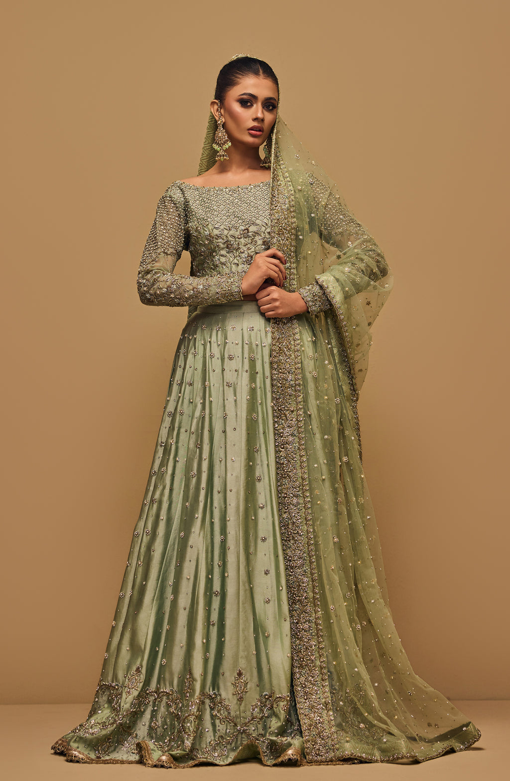 Silky Jade – Haniya Maison Mehndi | Wedding Wear – view 2