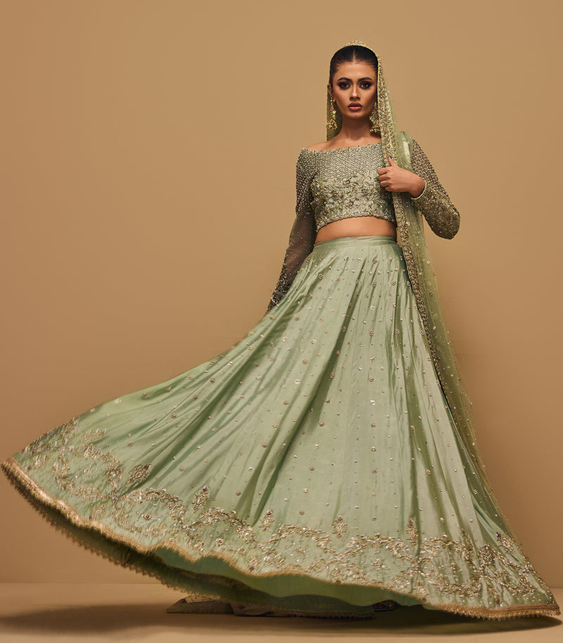 Silky Jade – Haniya Maison Mehndi | Wedding Wear – view 1