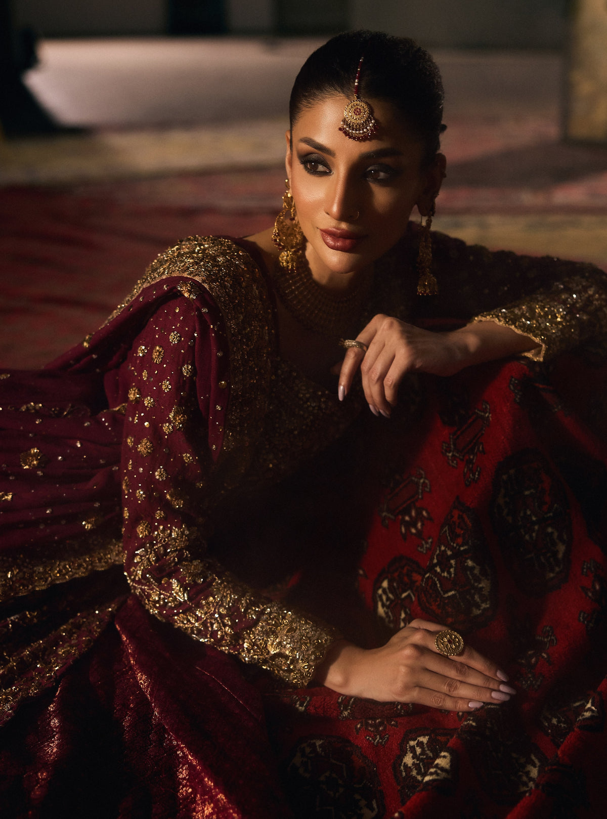 Burgundy Allure – Haniya Maison Nikkah | Wedding Wear – view 3