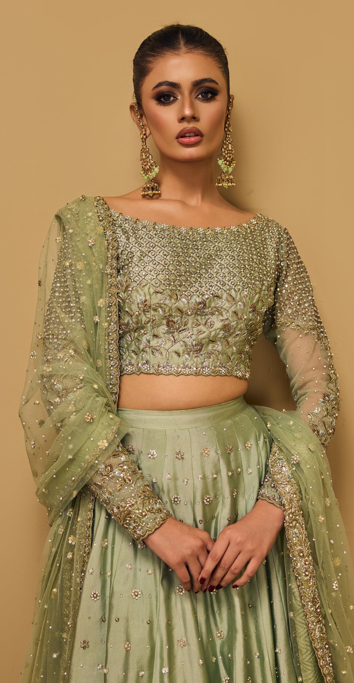 Silky Jade – Haniya Maison Mehndi | Wedding Wear – view 4